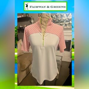 🆕 Fairway & Greene Emery Zip Mock Golf Top